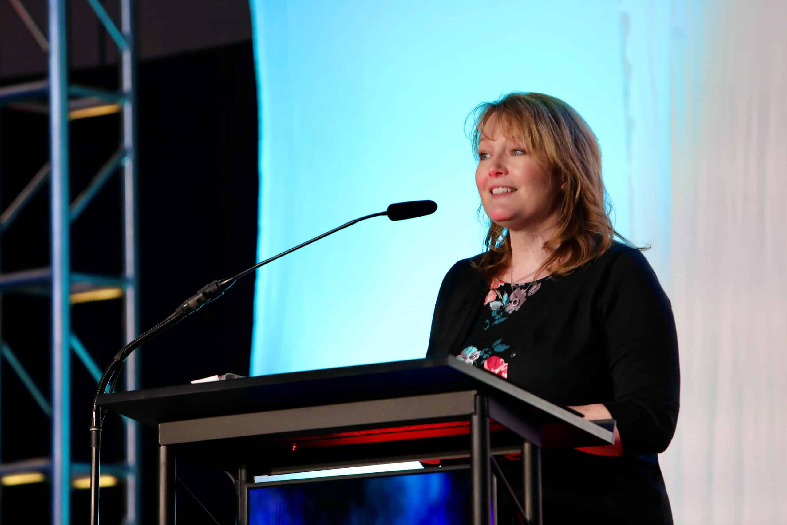 OTC Provost Tracy McGrady welcomes the virtual crowd to OTC’s Innovation Celebration