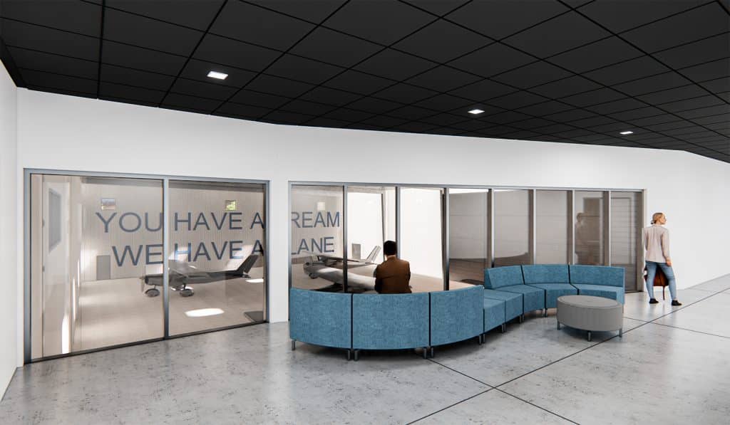 Aviation Training Center - Airplane View Rendering